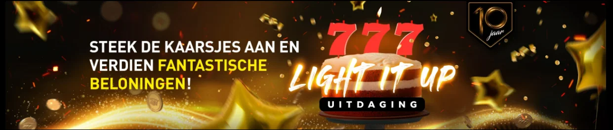 Light It Up uitdaging Casino 777 online speelhal Promo verjaardag 2021 Geldkluis tokens Jackpot