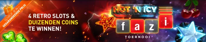 Hot 'n Icy Fazi toernooi online Casino 777 Jackpot gegarandeerde prijs Geldkluis tokens videoslots Retro