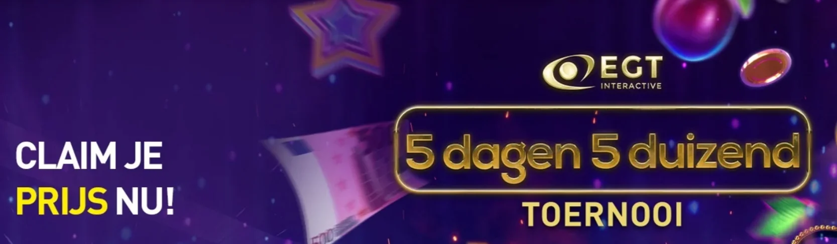 5 Dagen 5 Duizend toernooi EGT Casino 777 online speelhal gokkast Fruitkast Slots Jackpot 2022