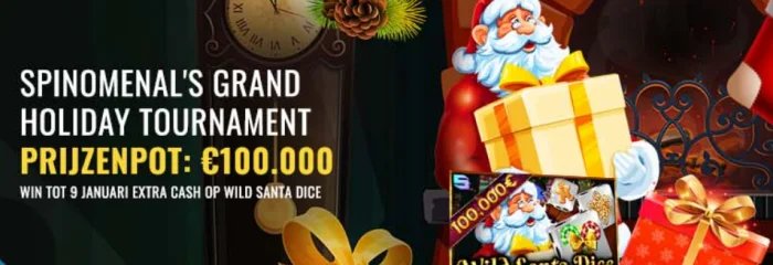 Grand Holliday tournament Spinomenal Dice Slot toernnooi gokkast casino online speelhal Carousel GoldenVegas 2022