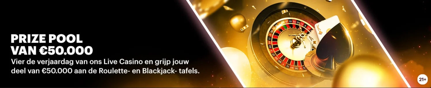 Blackjack Roulette toernooi Napoleon Sports & Casino 2022 verjaardag Live Casino speelhal €50.000 Prijzenpot