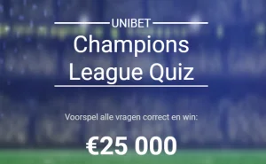 Unibet Champions League Quiz 2022 Gratis voorspelling Gouden Doelpunt Juventus vs Inter €25.000 Prijzenpot Cash